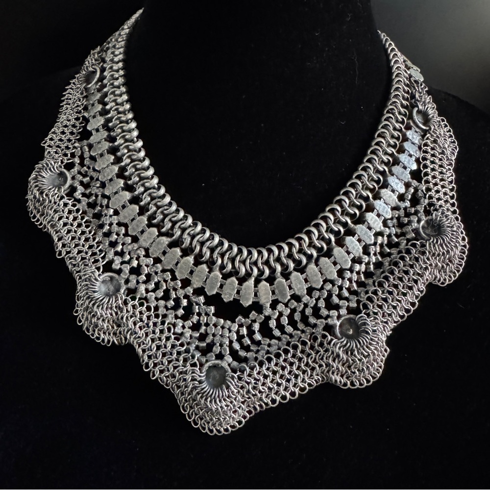 DANNIJO Chainmail Mesh Statement Collar necklace - Picture 6 of 6